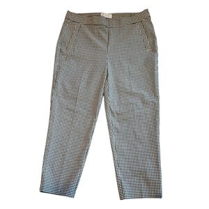 ELLE Black and White Gingham Pull On Pants Size Medium